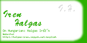 iren halgas business card